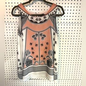 Paisley print sleeveless blouse